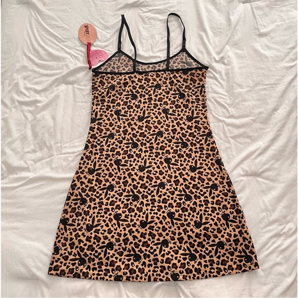 Playboy Y2K Slip On Cheetah Dress Adjustable Strap​ - Picture 2 of 5
